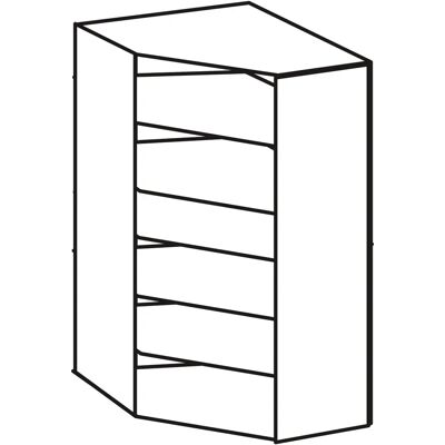 WIMEX Münster Eckschrank - Stahlkleiderstange WIMEX Münster Eckschrank - Stahlkleiderstange
