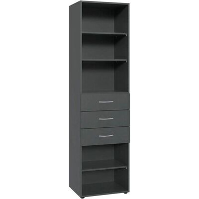 Wimex Multiraumkonzept Regal - Modular, Grau, 50x40x185cm Wimex Multiraumkonzept Regal - Modular, Grau, 50x40x185cm