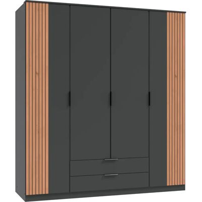 Wimex Lübeck Kleiderschrank - 4 Türen, Graphit Wimex Lübeck Kleiderschrank - 4 Türen, Graphit