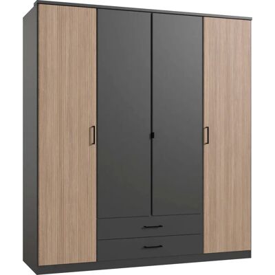 Wimex Fulda Kleiderschrank - 4 Türen - 2 Schubladen - 180cm Wimex Fulda Kleiderschrank - 4 Türen - 2 Schubladen - 180cm