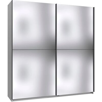 WIMEX Mugano Kleiderschrank - Weiß mit schwarzen Griffen - 180x198x65cm WIMEX Mugano Kleiderschrank - Weiß mit schwarzen Griffen - 180x198x65cm