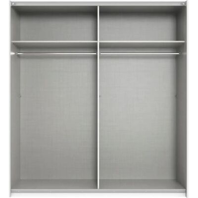 WIMEX Mugano Schwebetürenschrank Saharagrau mit schwarzen Griffen - Schrank WIMEX Mugano Schwebetürenschrank Saharagrau mit schwarzen Griffen - Schrank