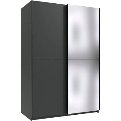 Wimex Mugano HERO Kleiderschrank - 135cm, 198cm, Grau, Schwarze Griffe Wimex Mugano HERO Kleiderschrank - 135cm, 198cm, Grau, Schwarze Griffe