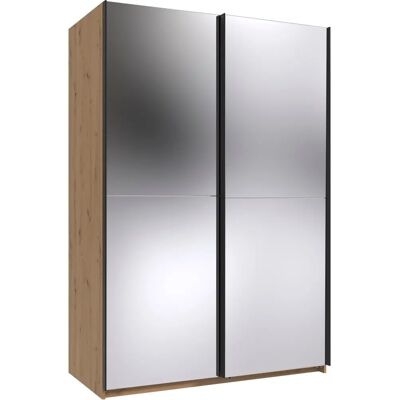 WIMEX Mugano HERO Kleiderschrank - Artisan-Eiche Nachbildung - Schwarze Griffe - 135cm Breit WIMEX Mugano HERO Kleiderschrank - Artisan-Eiche Nachbildung - Schwarze Griffe - 135cm Breit