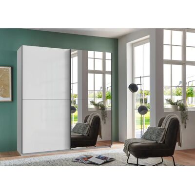 WIMEX Mugano1 - Weißer Schwebetürenschrank mit Spiegel WIMEX Mugano1 - Weißer Schwebetürenschrank mit Spiegel