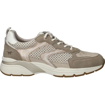 MUSTANG SHOES - Mustang - beige-taupe - Glitzerstreifen - Sneaker MUSTANG SHOES - Mustang - beige-taupe - Glitzerstreifen - Sneaker