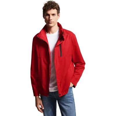 Bugatti Heren Rode Waterdichte Casual Jas - Jas Bugatti Heren Rode Waterdichte Casual Jas - Jas