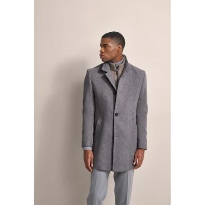 BUGATTI Herren Kurzmantel - Elegant Slim Fit Dunkelgrau BUGATTI Herren Kurzmantel - Elegant Slim Fit Dunkelgrau