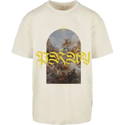 MISTERTEE T-shirt Oversize Unisex Pray Painting - Casual, Cotone, Beige MISTERTEE T-shirt Oversize Unisex Pray Painting - Casual, Cotone, Beige