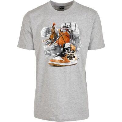 T-shirt Mister Tee Vintage Ballin - Casual, Heather Grey, Unisexe T-shirt Mister Tee Vintage Ballin - Casual, Heather Grey, Unisexe