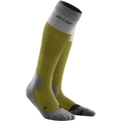 CEP - Hiking Light Merino Compression Socks Tall - Oliwkowy - Szary - Skarpetki CEP - Hiking Light Merino Compression Socks Tall - Oliwkowy - Szary - Skarpetki