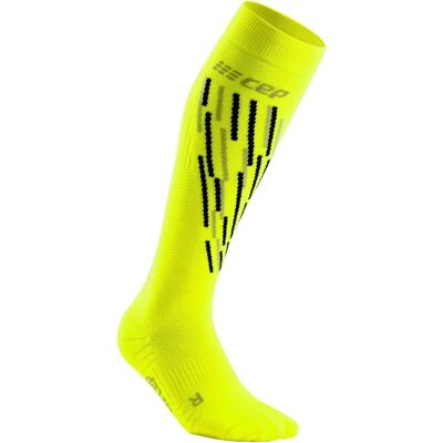 CEP Ski Thermo Kompressionssocken - Gelb/Grün - Skisocken CEP Ski Thermo Kompressionssocken - Gelb/Grün - Skisocken
