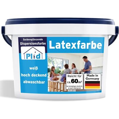 Plid Premium Latexfarbe 10L Weiß für ca. 60m² - Wandfarbe Plid Premium Latexfarbe 10L Weiß für ca. 60m² - Wandfarbe