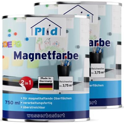 Plid Magnetfarbe 1,5L Anthrazit für ca. 4m² - Magnetfarbe Plid Magnetfarbe 1,5L Anthrazit für ca. 4m² - Magnetfarbe