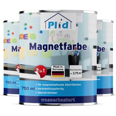 Plid Magnetfarbe - Anthrazit 2,25L für ca. 4m² - Magnetwand/ Magnetfarbe Plid Magnetfarbe - Anthrazit 2,25L für ca. 4m² - Magnetwand/ Magnetfarbe