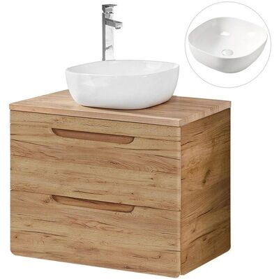 LUTON 80/81cm Wotan Eiche Nb. Waschtisch-Set LUTON 80/81cm Wotan Eiche Nb. Waschtisch-Set