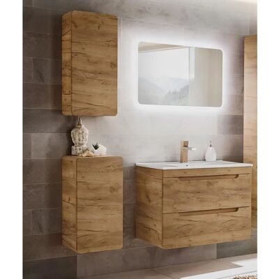 LUTON-56-CRAFT - LED-Spiegel-Keramik-Waschtisch LUTON-56-CRAFT - LED-Spiegel-Keramik-Waschtisch