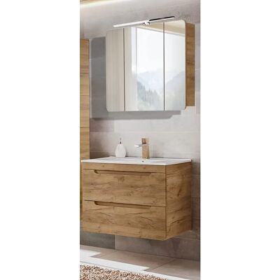 Lomadox Badmöbel-Set - Wotan Eiche Nb. - Softclose, Keramik-Waschtisch Lomadox Badmöbel-Set - Wotan Eiche Nb. - Softclose, Keramik-Waschtisch