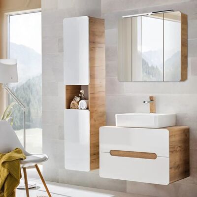LUTON - LUTON-56 - Wotan Eiche Nb. - Badezimmer-Vanity-Set LUTON - LUTON-56 - Wotan Eiche Nb. - Badezimmer-Vanity-Set