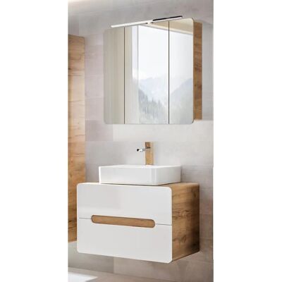 Wotan - LUTON-56 - Wotaneiche Nb. - Waschtisch-Set Wotan - LUTON-56 - Wotaneiche Nb. - Waschtisch-Set
