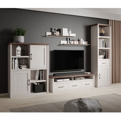 LUND - LUND-78 - Pinie Weiß Nb. - TV Unit LUND - LUND-78 - Pinie Weiß Nb. - TV Unit