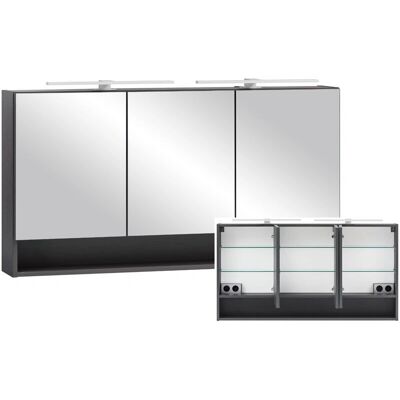 KAHLA - KAHLA-03 - Graphit - 120 cm - Bathroom mirror cabinet KAHLA - KAHLA-03 - Graphit - 120 cm - Bathroom mirror cabinet
