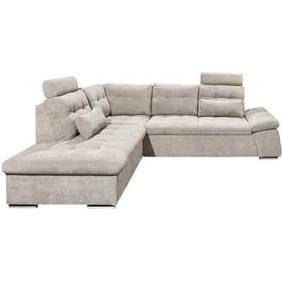 NOTTINGHAM - NOTTINGHAM-09 - Schlammfarbiger Mikrovelours - Linke Recamiere - Sectional sofa NOTTINGHAM - NOTTINGHAM-09 - Schlammfarbiger Mikrovelours - Linke Recamiere - Sectional sofa
