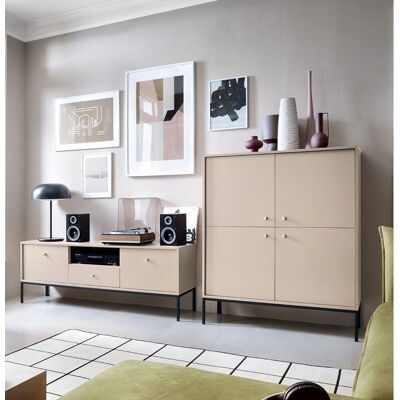 MALAGA - MALAGA-160 - beige - schwarze Metallfüße - furniture set MALAGA - MALAGA-160 - beige - schwarze Metallfüße - furniture set