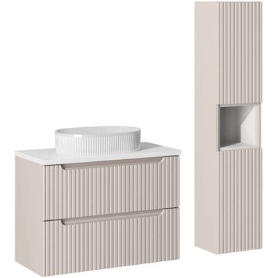 NEWPORT - 56-CASHMERE - 80 cm - Bathroom Furniture Set NEWPORT - 56-CASHMERE - 80 cm - Bathroom Furniture Set