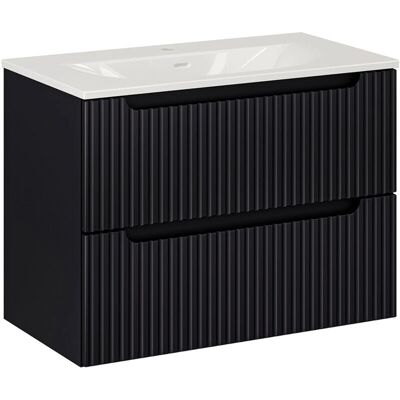 NEWPORT - NEWPORT-56-BLACK - Schwarze gerillte Front NEWPORT - NEWPORT-56-BLACK - Schwarze gerillte Front
