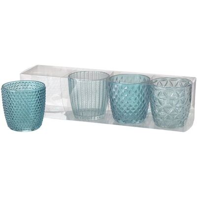 Boltze 2019848 Kerzenhalter - Glas Türkis Deko Boltze 2019848 Kerzenhalter - Glas Türkis Deko