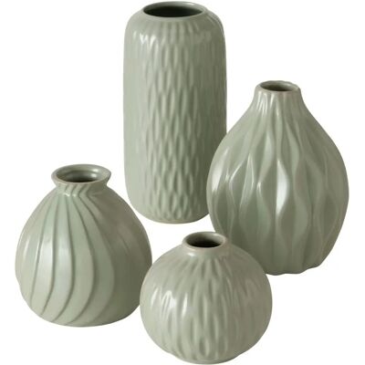 Boltze Zalina Lot de 4 Vases - 9-20 cm, Ø 9-12 cm - Vase Boltze Zalina Lot de 4 Vases - 9-20 cm, Ø 9-12 cm - Vase