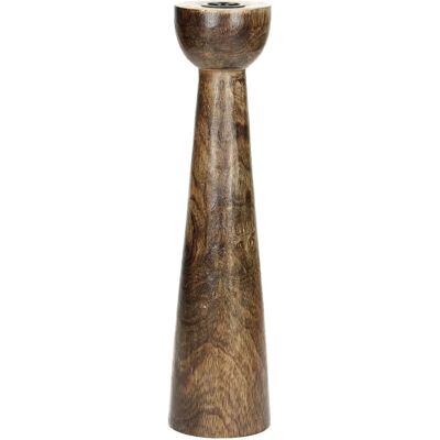 Dekoria Mativo - czarny/brązowy - drewno mangowe - 7x30 cm - świecznik Dekoria Mativo - czarny/brązowy - drewno mangowe - 7x30 cm - świecznik