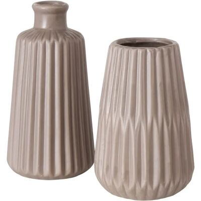Boltze Esko Rosé Relief-Rippen Vasen-Set Boltze Esko Rosé Relief-Rippen Vasen-Set