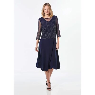 Goldner Kleid mit Perlenbesatz - Damen Goldner Kleid mit Perlenbesatz - Damen