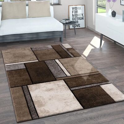 Tappeto Vintage a Pelo Corto Paco Home Effetto 3D Marrone Tappeto Vintage a Pelo Corto Paco Home Effetto 3D Marrone