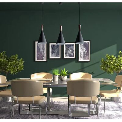 Paco Home - Lampada Sospensione - Cavo 1,5m, Ø18,5cm Grigio Rame Paco Home - Lampada Sospensione - Cavo 1,5m, Ø18,5cm Grigio Rame