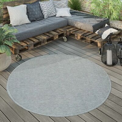 Alfombra Exterior Redonda Paco Home - Gris - Ø 160 cm Alfombra Exterior Redonda Paco Home - Gris - Ø 160 cm
