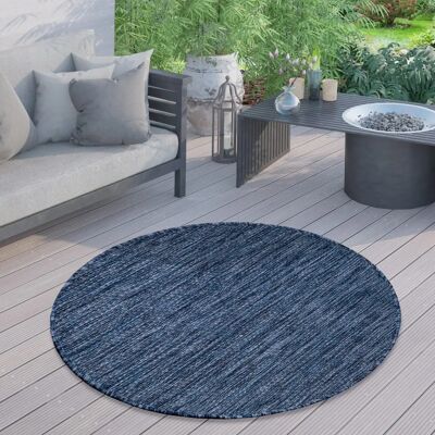Alfombra redonda azul de Paco Home - Interior/Exterior 160cm Alfombra redonda azul de Paco Home - Interior/Exterior 160cm