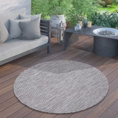 Paco Home - Alfombra Exterior Redonda - Duradera y Estilosa, 160cm Paco Home - Alfombra Exterior Redonda - Duradera y Estilosa, 160cm
