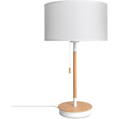 Lampada da Tavolo PACO HOME Design Scandinavo - 49cm Bianco Legno Lampada da Tavolo PACO HOME Design Scandinavo - 49cm Bianco Legno