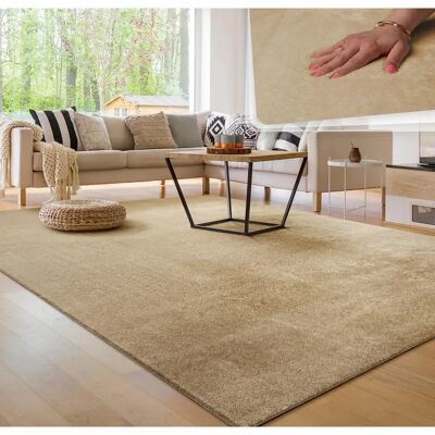 Paco Home Beigefarbene Kurzflor-Teppich - Teppich Paco Home Beigefarbene Kurzflor-Teppich - Teppich