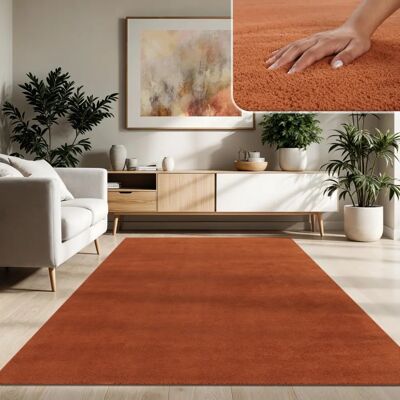 Paco Home Rüde in Kupfer - Weich, Waschbar, 200x280cm Paco Home Rüde in Kupfer - Weich, Waschbar, 200x280cm
