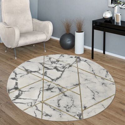 PACO HOME - Alfombra de efecto mármol de pelo corto PACO HOME - Alfombra de efecto mármol de pelo corto