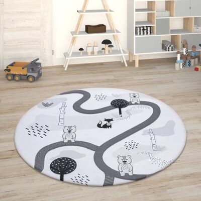 Paco Home - Tappeto Rotondo per Cameretta Bambini - 150cm Paco Home - Tappeto Rotondo per Cameretta Bambini - 150cm