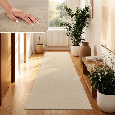 Paco Home - Beigefarbene 100x200 cm Teppich - Kurzer Flor, Waschbar Paco Home - Beigefarbene 100x200 cm Teppich - Kurzer Flor, Waschbar