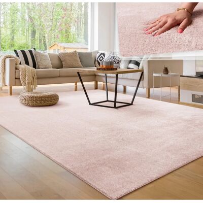 Alfombra Paco Home Rosa - 100x200cm - Pelo corto suave Alfombra Paco Home Rosa - 100x200cm - Pelo corto suave