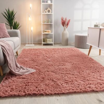 Paco Home Dunkelrosa Langflor Kunstfell-Teppich - Teppich Paco Home Dunkelrosa Langflor Kunstfell-Teppich - Teppich