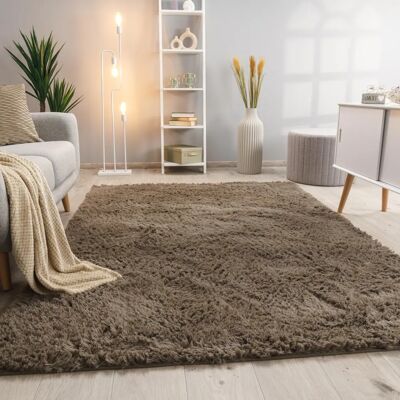 Paco Home Taupe Langhaar Shaggy Teppich - Teppich Paco Home Taupe Langhaar Shaggy Teppich - Teppich