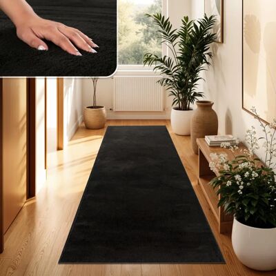 Paco Home - Tappeto a Pelo Corto - 80x150 cm - Nero Paco Home - Tappeto a Pelo Corto - 80x150 cm - Nero
